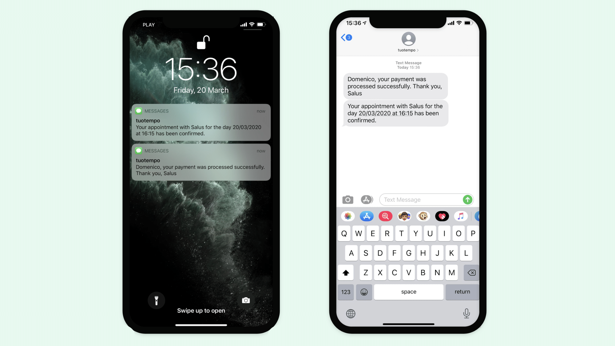 TuoTempo movbile SMS